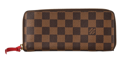 Louis Vuitton Clemence Wallet, Canvas, Damier Ebene, CA0198, DB/B, 3*